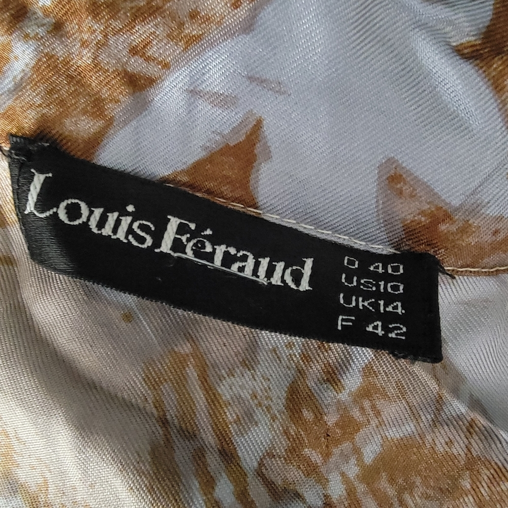 Vintage Louis Feraud Silk Dress Abstract Wearable Art - Picture 3 of 4